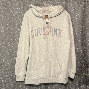 NEW WITH TAGS Gray XS PINK Hoodie